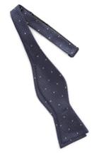 Men's Calibrate Houndstooth Dot Silk Bow Tie, Size - Blue