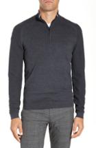 Men's Ted Baker London Just Run Trim Fit Funnel Neck Pullover (m) - Grey
