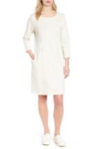 Women's Eileen Fisher Ballet Neck Dress, Size - White