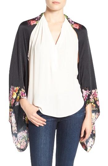 Women's Ted Baker London Lost Gardens Silk Cape Scarf