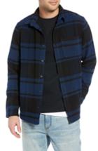 Men's Treasure & Bond Flannel Shirt Jacket, Size - Blue