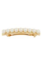 L. Erickson Imitation Pearl & Metal Barrette