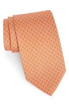Men's Salvatore Ferragamo Eroe Geo Print Silk Tie, Size - Orange