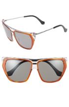 Women's Balenciaga 58mm Gradient Sunglasses - Havana Crys/ Ruthenium/ Grn