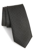 Men's Nordstrom Men's Shop Kensington Check Silk Tie, Size - Black
