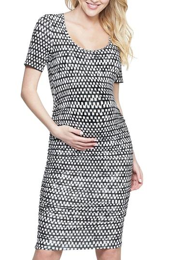 Women's Tart Maternity 'bump' Midi Body-con Maternity Dress - Black
