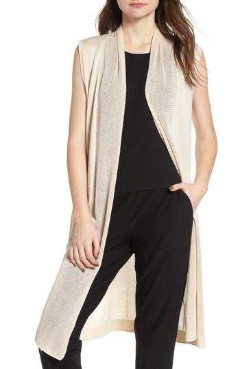 Women's La Fiorentina Longline Mesh Vest, Size - Brown