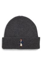 Men's Ralph Lauren Toggle Coat Bear Knit Cap - Grey