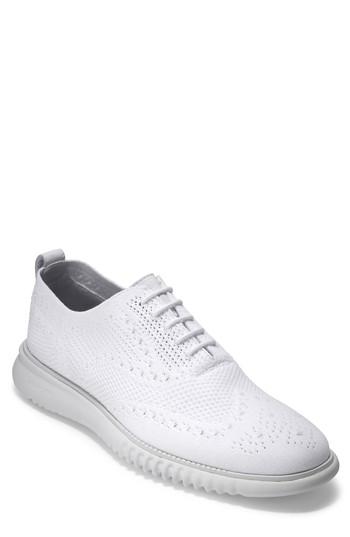 Men's Cole Haan 2.zerogrand Stitchlite Wingtip M - White