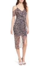 Women's Leith Cold Shoulder Ruffle Mesh Dress - Blue