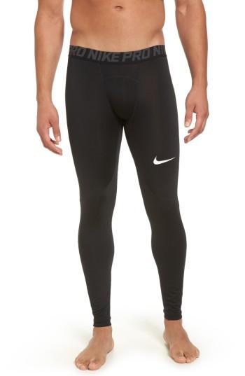 Men's Nike Pro Three Quarter Training Tights - Black
