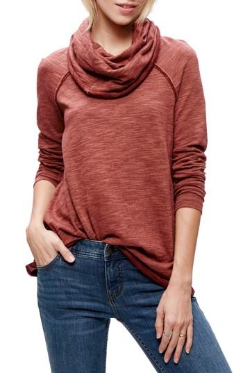 Women's Free People Cocoon Cowl Neck Top /small - Orange
