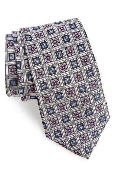 Men's Nordstrom Men's Shop Medallion Silk Tie, Size - Metallic