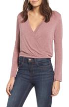 Women's Pst By Project Social T Surplice Crop Top - Burgundy