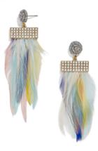 Women's Baublebar Fluoro Feather Drop Earrings
