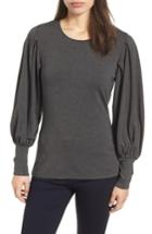 Women's Vince Camuto Bubble Drama Sleeve Tee, Size - Grey