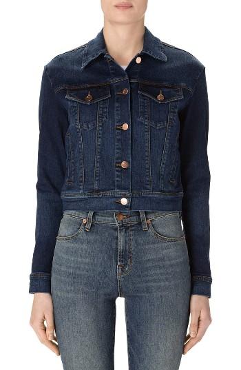 Women's J Brand Harlow Shrunken Denim Jacket - Blue