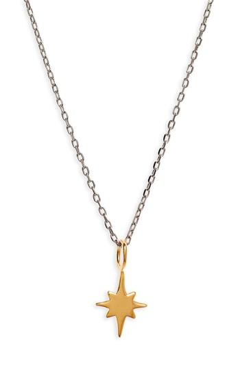 Women's Madewell Vermeil Bright Star Charm Necklace