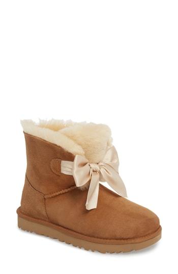 Women's Ugg Mini Gita Bow Boot M - Brown