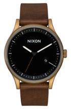 Men's Nixon Station Leather Strap Watch, 41mm
