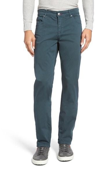 Men's Bugatchi Slim Fit Five-pocket Pants - Green
