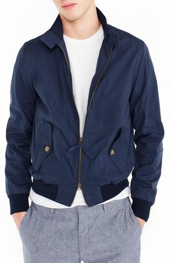 Men's J.crew Slim Fit Harrington Jacket - Blue