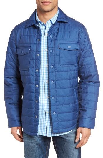 Men's Vineyard Vines Quilted Shirt Jacket - Blue