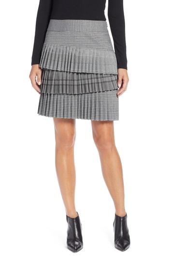 Women's Halogen Layered Pleated Skirt - Black