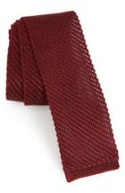 Men's Salvatore Ferragamo Ermete Knit Silk Tie, Size - Red