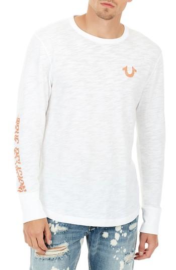 Men's True Religion Brand Jeans Distorted Logo T-shirt - White