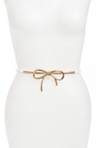 Women's Elise M. 'lucy' Brass Bow Belt, Size - Cream