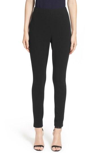 Women's St. John Collection Ponte Knit Crop Leggings - Black