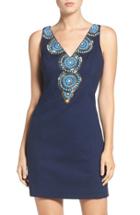 Women's Lilly Pulitzer 'gabby' Beaded Neck Cotton Shift Dress