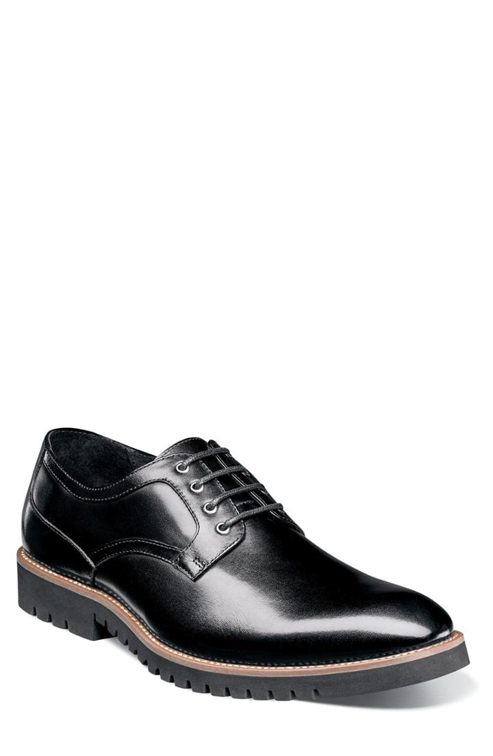 Men's Stacy Adams Barclay Plain Toe Derby .5 M - Black