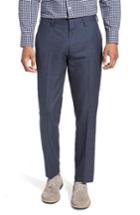 Men's J.crew Ludlow Trim Fit Glen Plaid Wool Pants X 32 - Blue