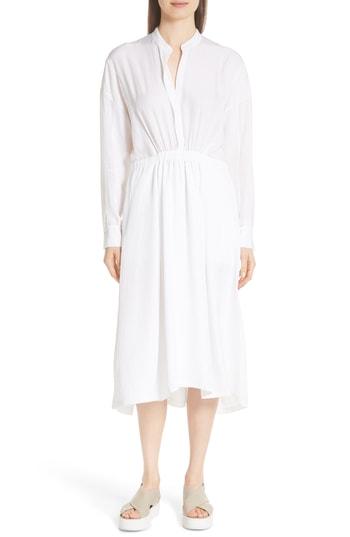 Women's Vince Mixed Media Midi Dress - White