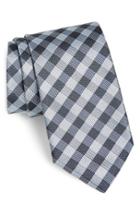 Men's Boss Plaid Silk Tie, Size - Blue