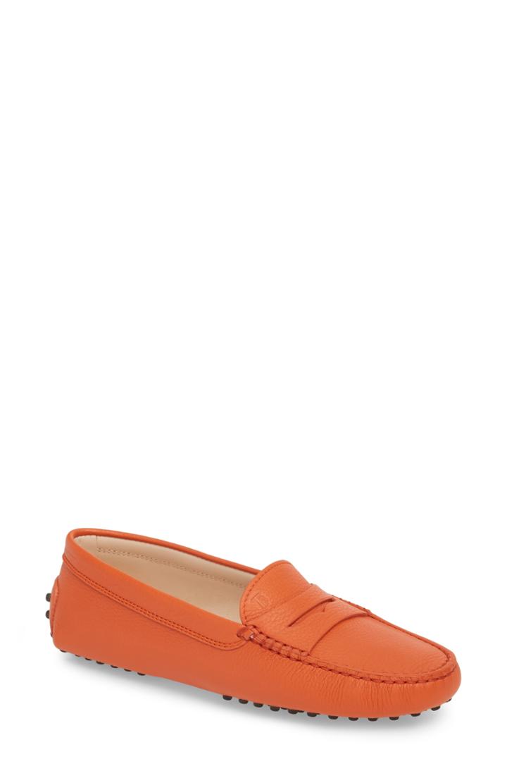 Women's Tod's 'gommini' Driving Moccasin Us / 36eu - Orange