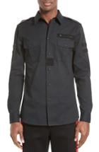 Men's Givenchy Extra Trim Fit Patch Detail Sport Shirt - Black