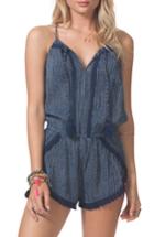 Women's Rip Curl Sea Dive Tassel Trim Romper - Blue