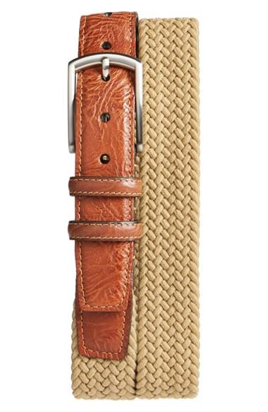Men's Torino Belts Braided Stretch Cotton Belt - Camel