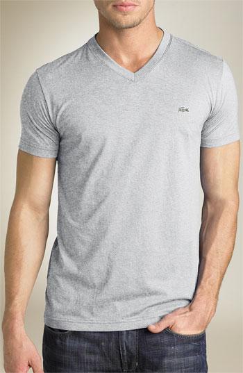 Men's Lacoste Pima Cotton Jersey V-neck T-shirt