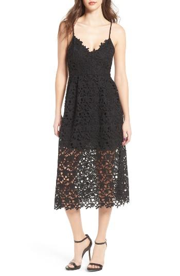 Women's Astr The Label Lace Midi Dress - Black