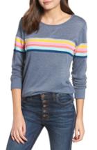 Women's Rip Curl Paradiso Stripe Detail Crewneck Sweatshirt - Blue
