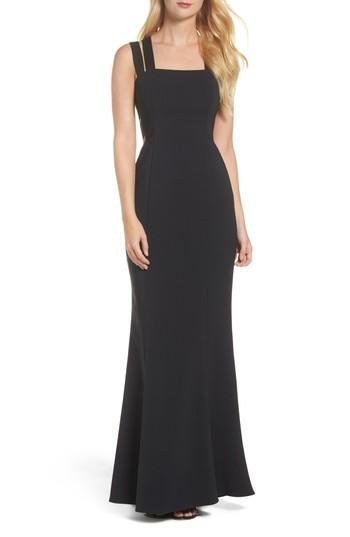Women's Maria Bianca Nero Krista Elastic Strap Cutout Gown