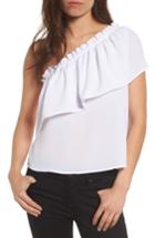 Women's Bp. One-shoulder Ruffle Top, Size - White
