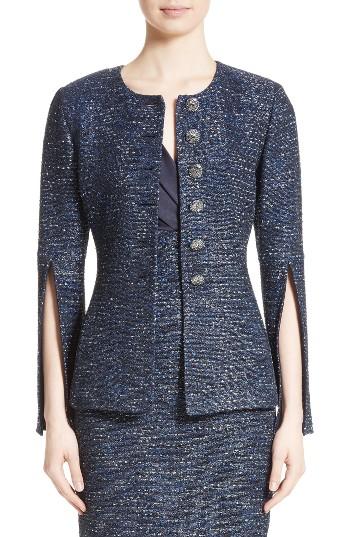 Women's St. John Collection Alisha Sparkle Tweed Jacket