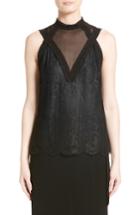Women's Yigal Azrouel Floral Fence Lace Top