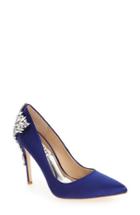 Women's Badgley Mischka 'gorgeous' Crystal Embellished Pointy Toe Pump M - Blue