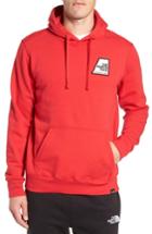Men's North Face Logo Patch Pullover Hoodie - Red